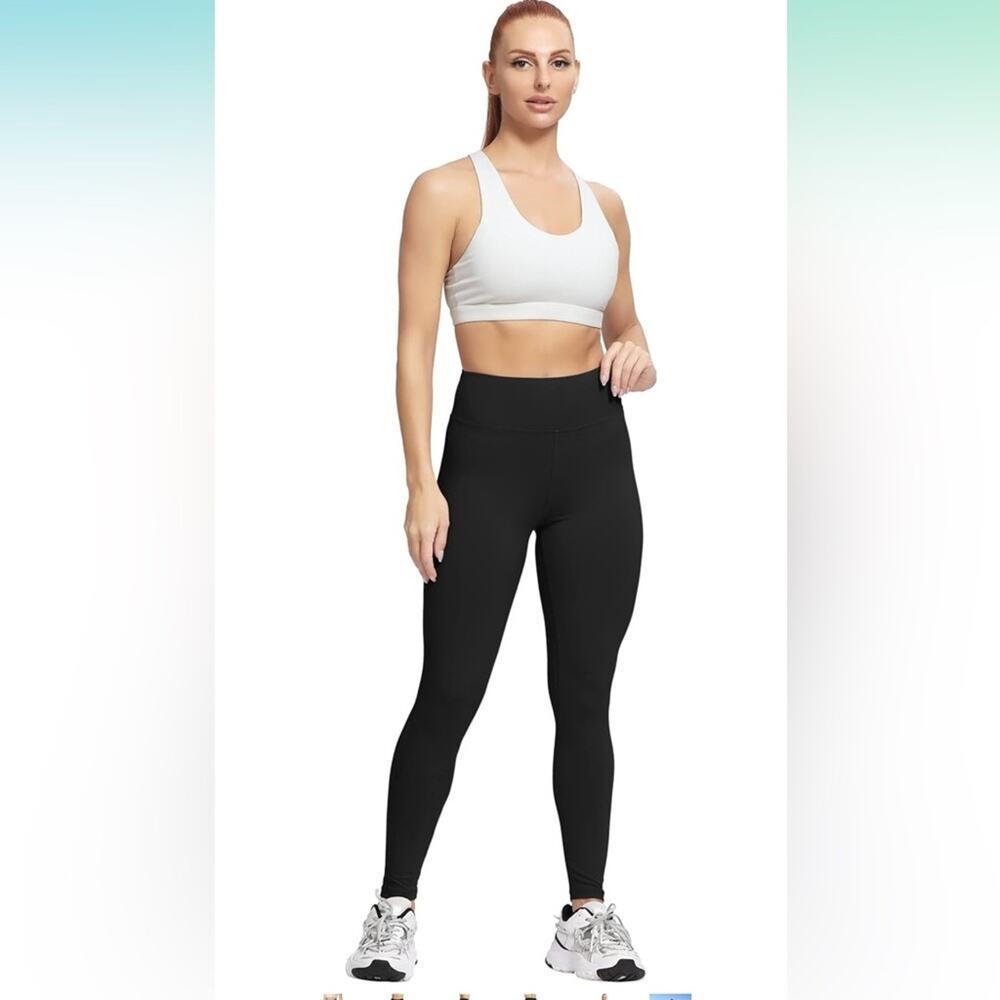 High Waisted Leggings Women‎ Soft Workout Yoga Pants Athletic Running Black S/M